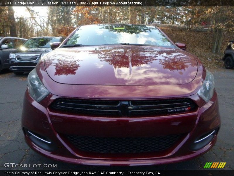 Passion Red Pearl / Black/Light Tungsten Accent Stitching 2015 Dodge Dart SXT