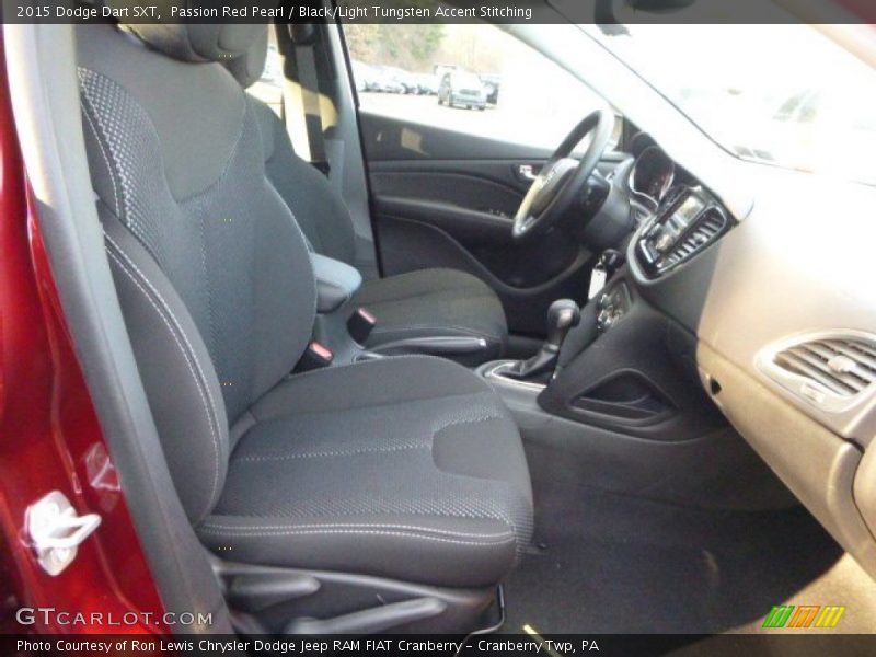 Passion Red Pearl / Black/Light Tungsten Accent Stitching 2015 Dodge Dart SXT