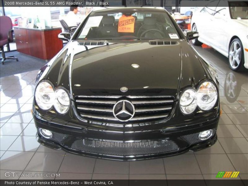 Black / Black 2008 Mercedes-Benz SL 55 AMG Roadster
