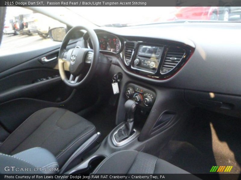 Passion Red Pearl / Black/Light Tungsten Accent Stitching 2015 Dodge Dart SXT