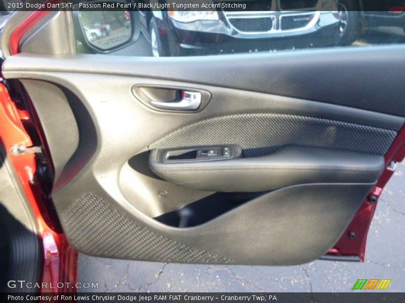 Passion Red Pearl / Black/Light Tungsten Accent Stitching 2015 Dodge Dart SXT