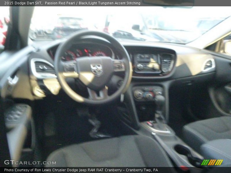 Passion Red Pearl / Black/Light Tungsten Accent Stitching 2015 Dodge Dart SXT