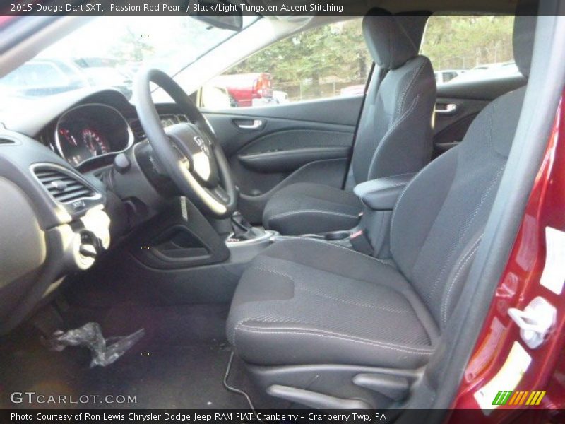 Passion Red Pearl / Black/Light Tungsten Accent Stitching 2015 Dodge Dart SXT