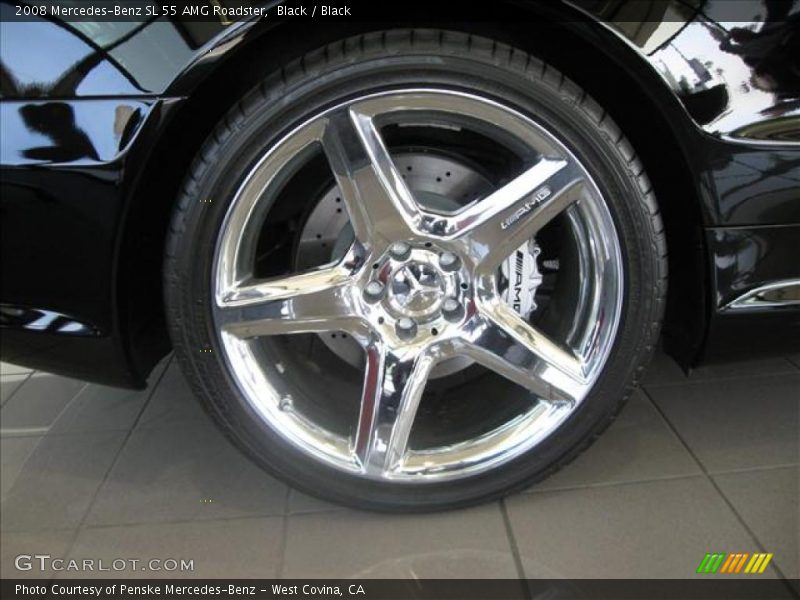 Black / Black 2008 Mercedes-Benz SL 55 AMG Roadster
