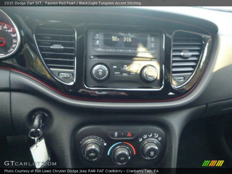 Passion Red Pearl / Black/Light Tungsten Accent Stitching 2015 Dodge Dart SXT