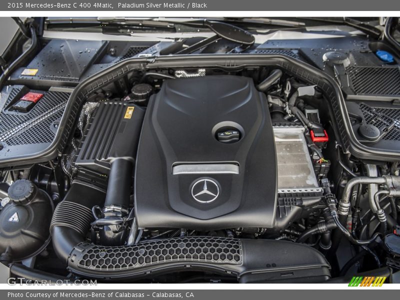 Paladium Silver Metallic / Black 2015 Mercedes-Benz C 400 4Matic