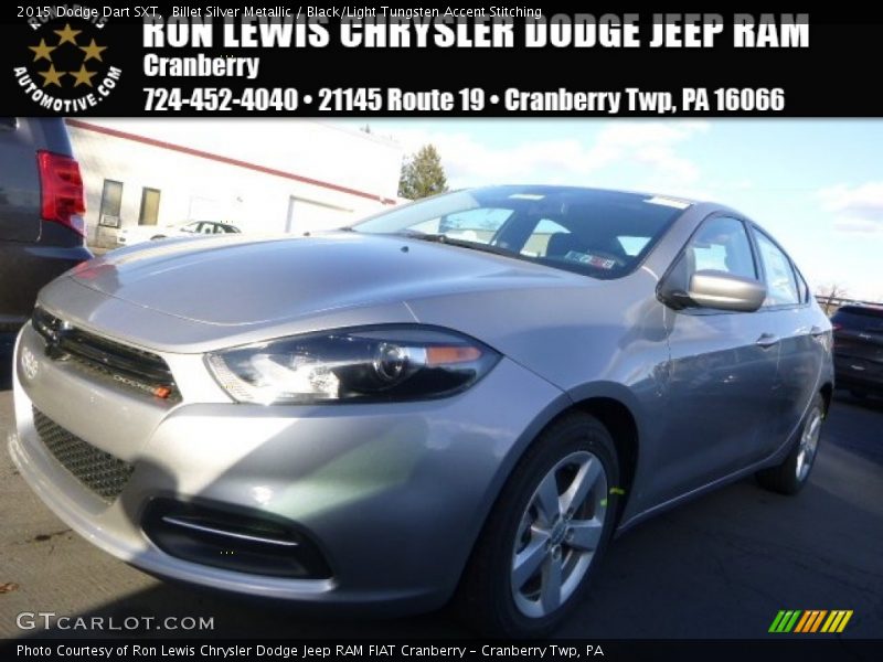 Billet Silver Metallic / Black/Light Tungsten Accent Stitching 2015 Dodge Dart SXT