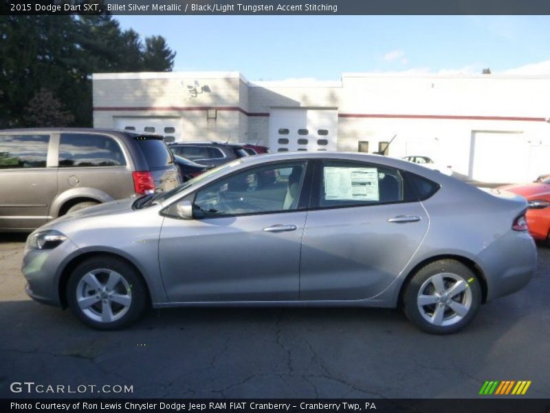 Billet Silver Metallic / Black/Light Tungsten Accent Stitching 2015 Dodge Dart SXT