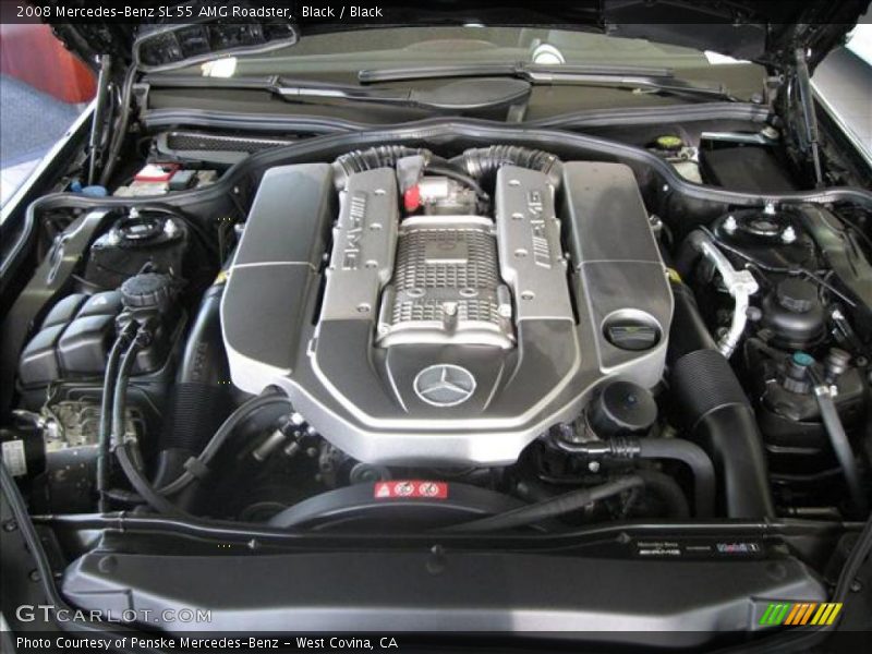 Black / Black 2008 Mercedes-Benz SL 55 AMG Roadster