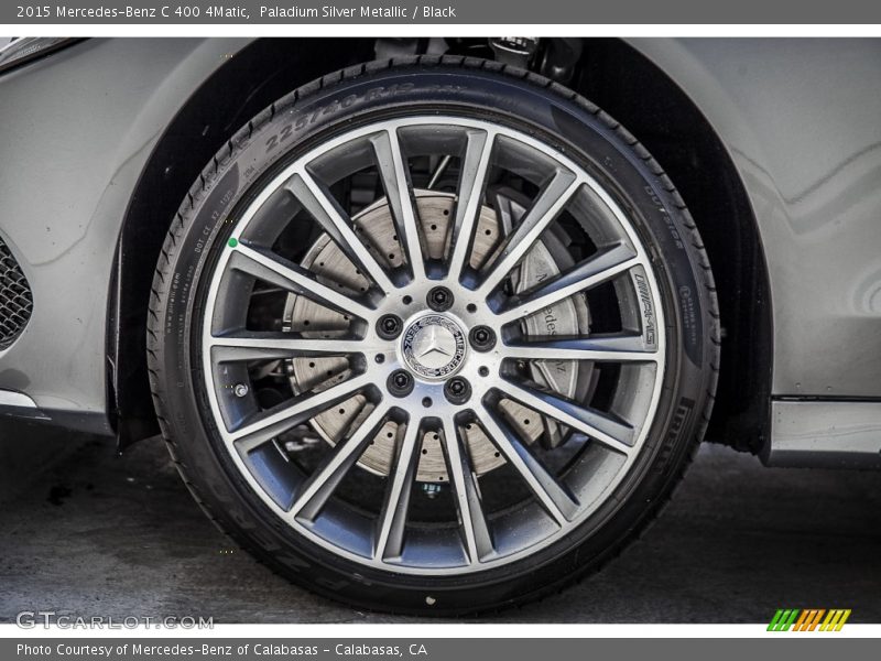 Paladium Silver Metallic / Black 2015 Mercedes-Benz C 400 4Matic