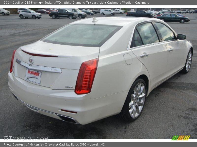 White Diamond Tricoat / Light Cashmere/Medium Cashmere 2014 Cadillac CTS Premium Sedan AWD