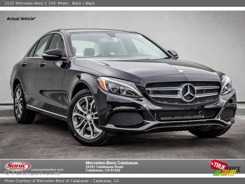 Black / Black 2015 Mercedes-Benz C 300 4Matic