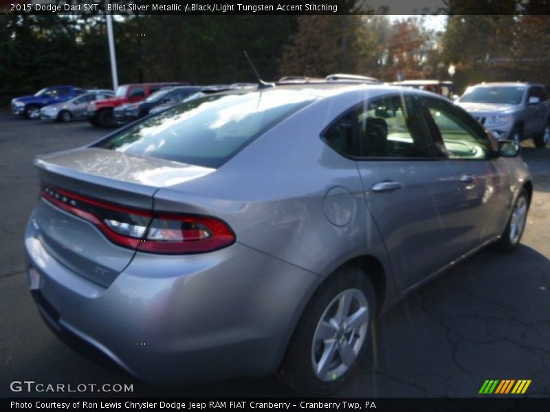 Billet Silver Metallic / Black/Light Tungsten Accent Stitching 2015 Dodge Dart SXT