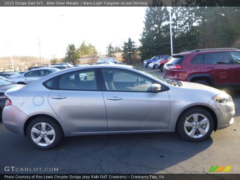 Billet Silver Metallic / Black/Light Tungsten Accent Stitching 2015 Dodge Dart SXT