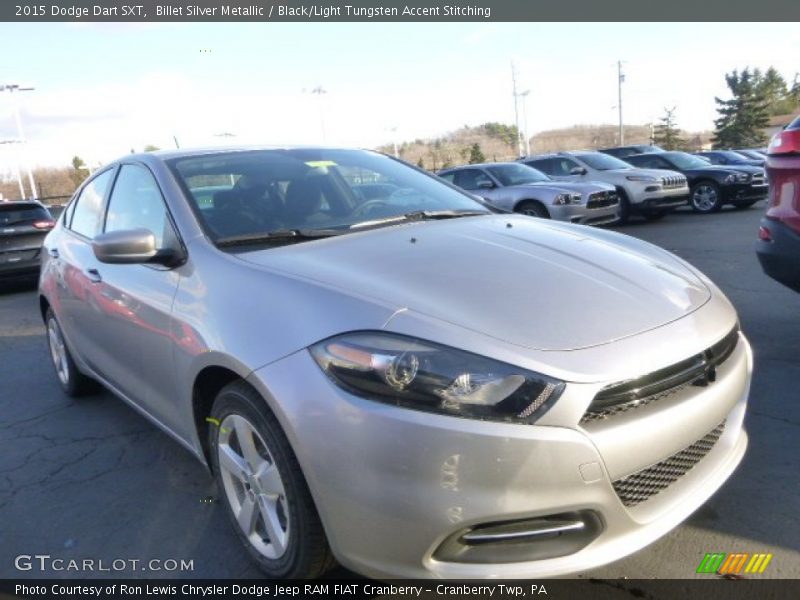 Billet Silver Metallic / Black/Light Tungsten Accent Stitching 2015 Dodge Dart SXT