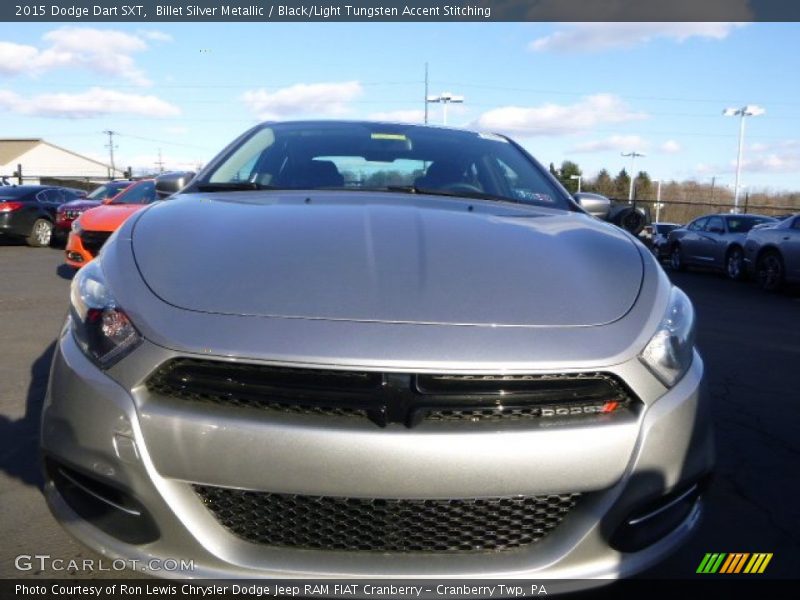 Billet Silver Metallic / Black/Light Tungsten Accent Stitching 2015 Dodge Dart SXT