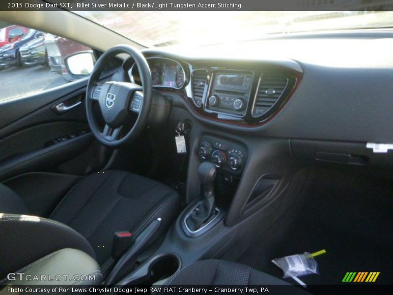 Billet Silver Metallic / Black/Light Tungsten Accent Stitching 2015 Dodge Dart SXT