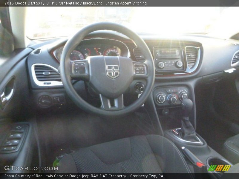 Billet Silver Metallic / Black/Light Tungsten Accent Stitching 2015 Dodge Dart SXT