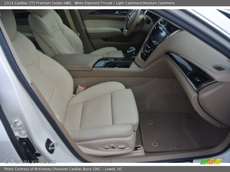 White Diamond Tricoat / Light Cashmere/Medium Cashmere 2014 Cadillac CTS Premium Sedan AWD