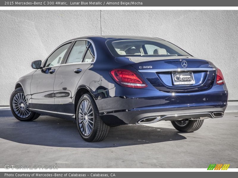 Lunar Blue Metallic / Almond Beige/Mocha 2015 Mercedes-Benz C 300 4Matic