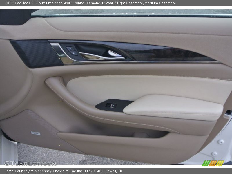 White Diamond Tricoat / Light Cashmere/Medium Cashmere 2014 Cadillac CTS Premium Sedan AWD