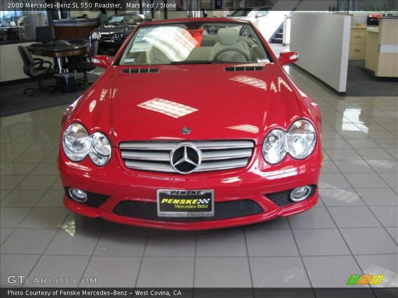 Mars Red / Stone 2008 Mercedes-Benz SL 550 Roadster