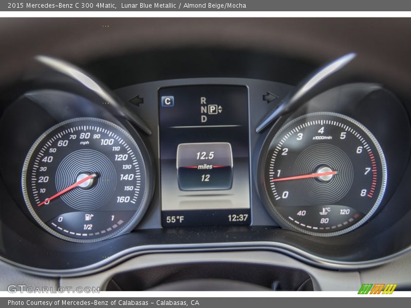 Lunar Blue Metallic / Almond Beige/Mocha 2015 Mercedes-Benz C 300 4Matic