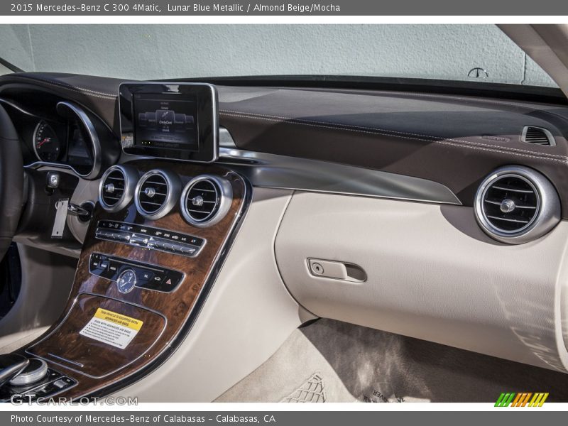 Lunar Blue Metallic / Almond Beige/Mocha 2015 Mercedes-Benz C 300 4Matic