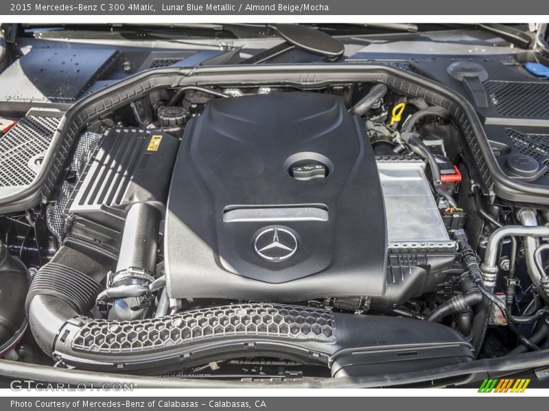 Lunar Blue Metallic / Almond Beige/Mocha 2015 Mercedes-Benz C 300 4Matic