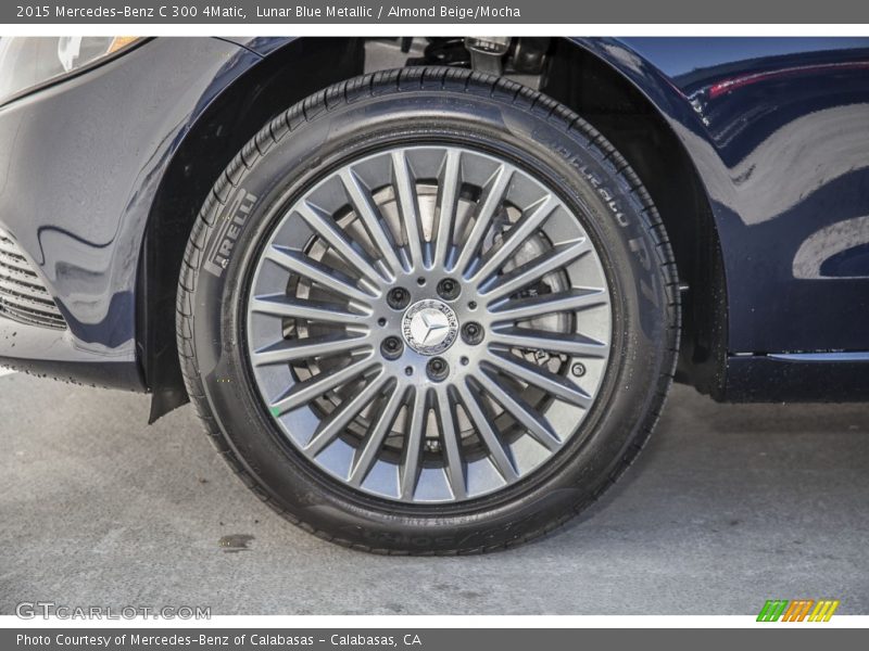 Lunar Blue Metallic / Almond Beige/Mocha 2015 Mercedes-Benz C 300 4Matic