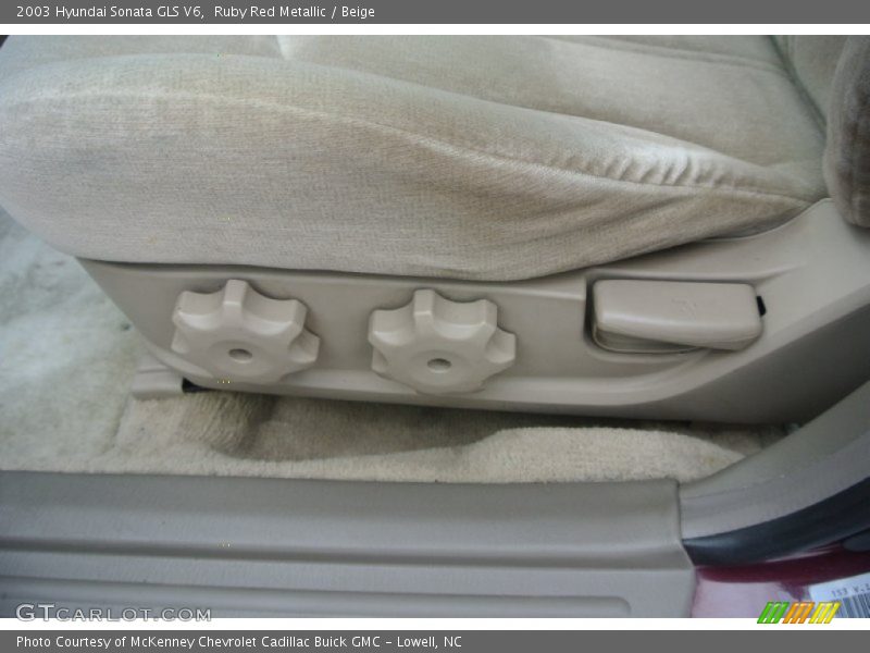 Ruby Red Metallic / Beige 2003 Hyundai Sonata GLS V6