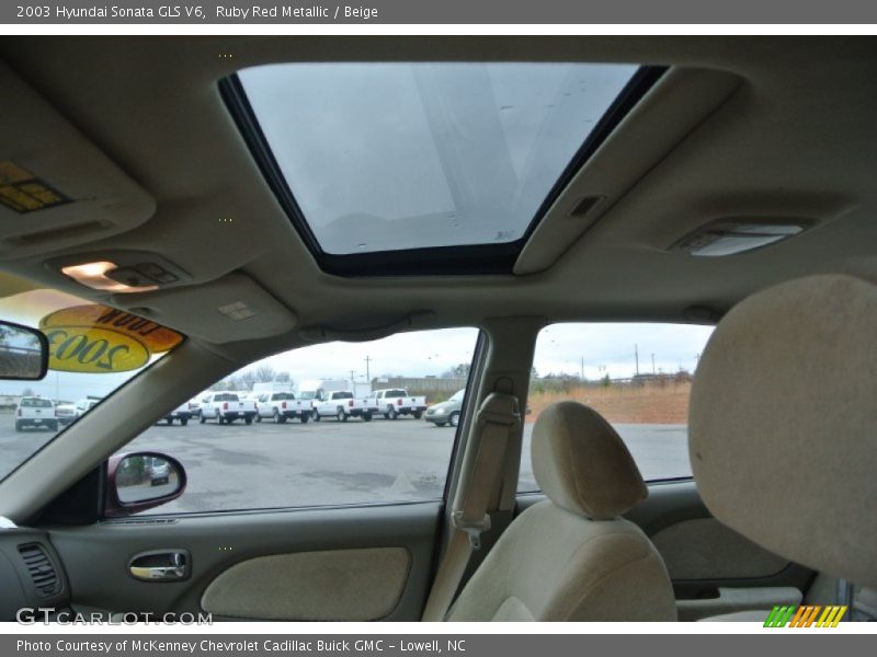 Ruby Red Metallic / Beige 2003 Hyundai Sonata GLS V6