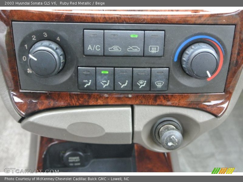 Ruby Red Metallic / Beige 2003 Hyundai Sonata GLS V6