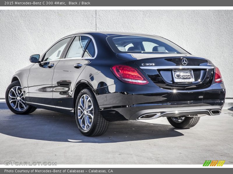Black / Black 2015 Mercedes-Benz C 300 4Matic