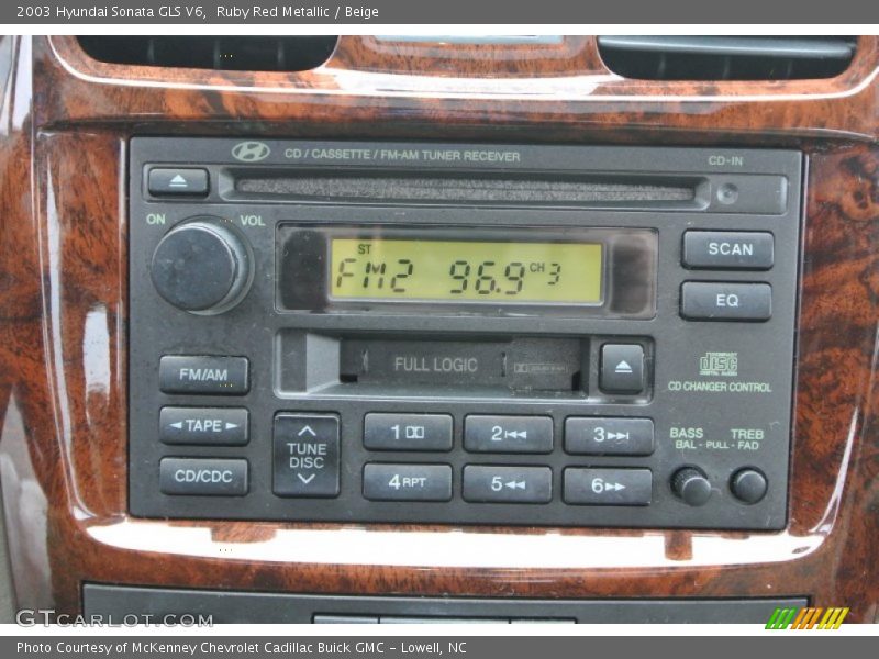 Ruby Red Metallic / Beige 2003 Hyundai Sonata GLS V6