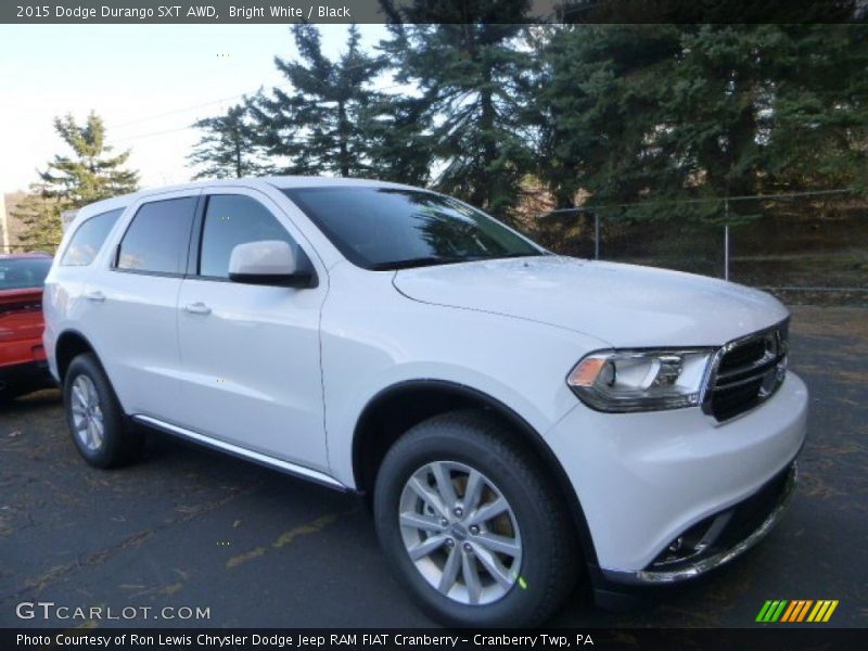 Bright White / Black 2015 Dodge Durango SXT AWD