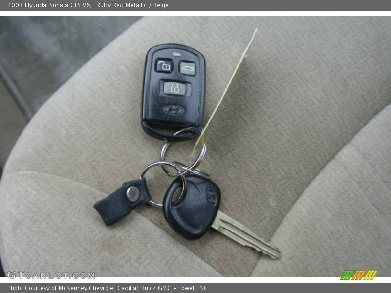 Ruby Red Metallic / Beige 2003 Hyundai Sonata GLS V6