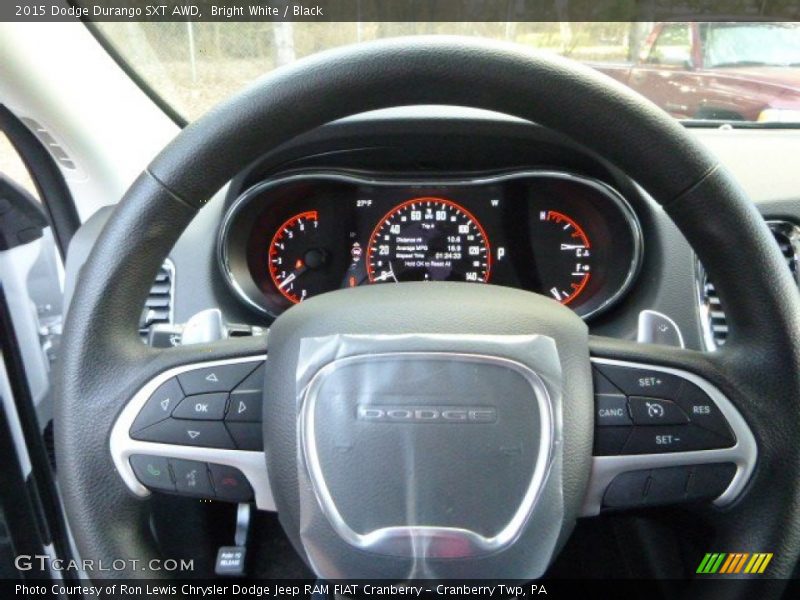 Bright White / Black 2015 Dodge Durango SXT AWD