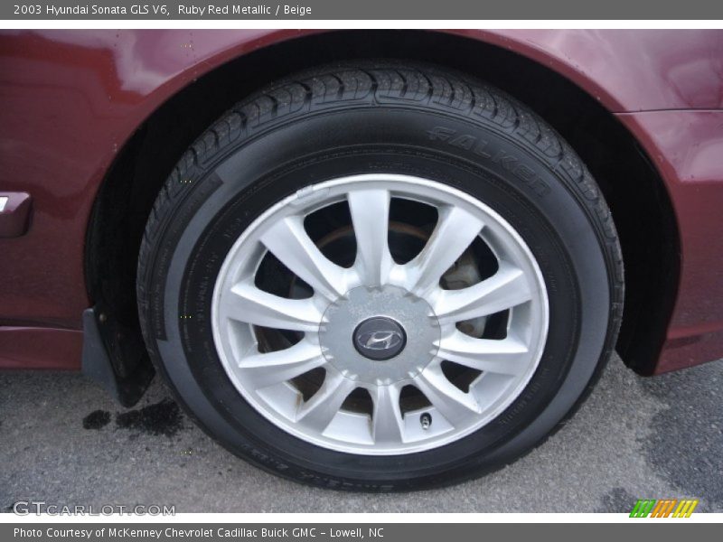 Ruby Red Metallic / Beige 2003 Hyundai Sonata GLS V6