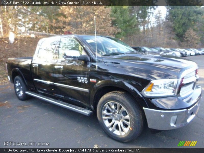 Black / Black 2015 Ram 1500 Laramie Long Horn Crew Cab 4x4