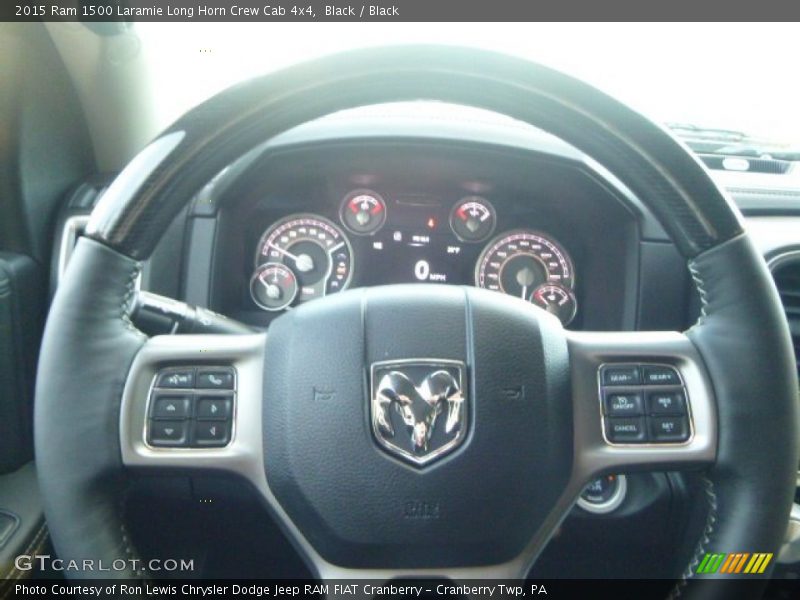 Black / Black 2015 Ram 1500 Laramie Long Horn Crew Cab 4x4