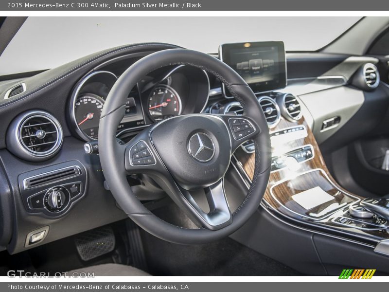 Paladium Silver Metallic / Black 2015 Mercedes-Benz C 300 4Matic