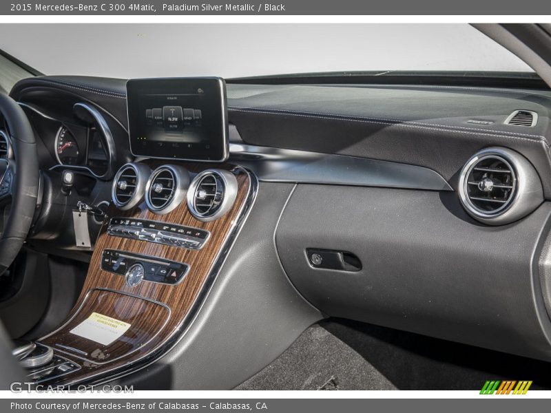 Paladium Silver Metallic / Black 2015 Mercedes-Benz C 300 4Matic