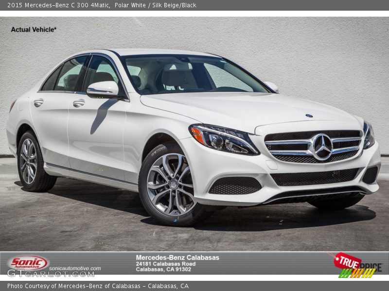 Polar White / Silk Beige/Black 2015 Mercedes-Benz C 300 4Matic