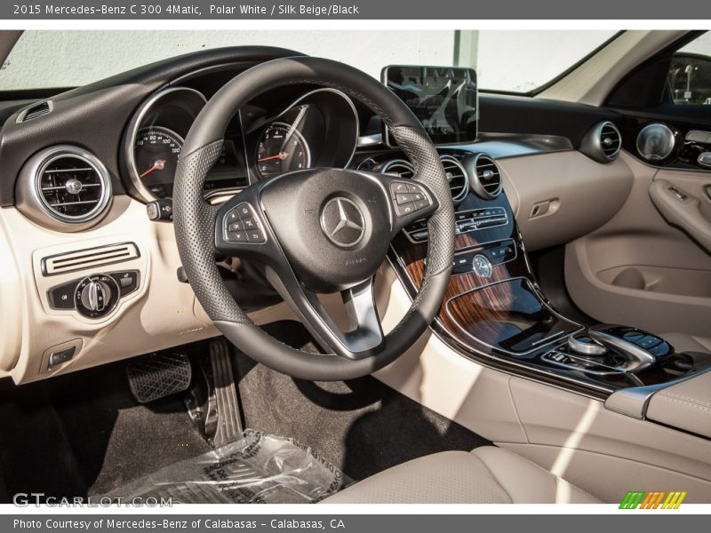 Polar White / Silk Beige/Black 2015 Mercedes-Benz C 300 4Matic
