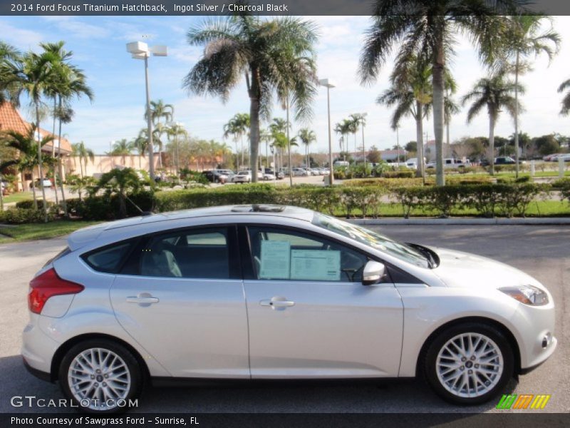 Ingot Silver / Charcoal Black 2014 Ford Focus Titanium Hatchback