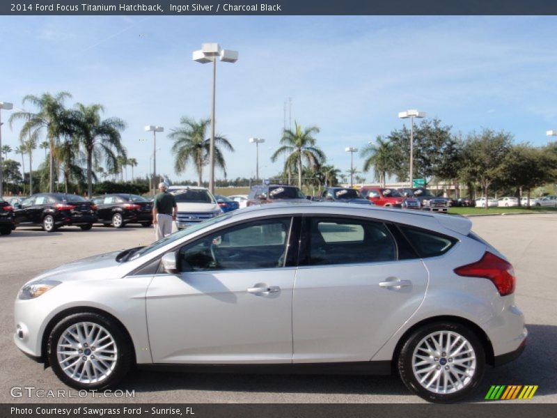 Ingot Silver / Charcoal Black 2014 Ford Focus Titanium Hatchback