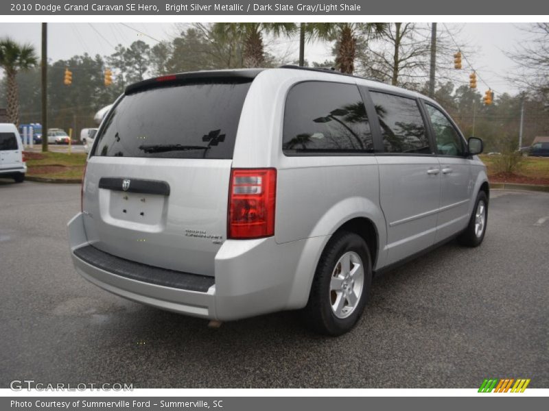 Bright Silver Metallic / Dark Slate Gray/Light Shale 2010 Dodge Grand Caravan SE Hero