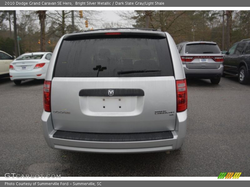 Bright Silver Metallic / Dark Slate Gray/Light Shale 2010 Dodge Grand Caravan SE Hero