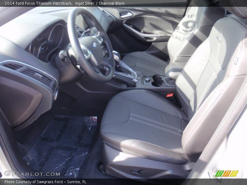 Ingot Silver / Charcoal Black 2014 Ford Focus Titanium Hatchback